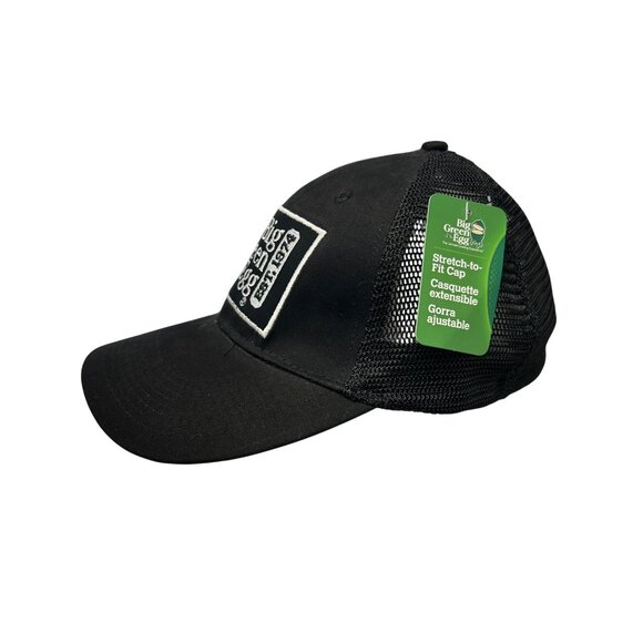NEW Big Green Egg Black Mesh Adjustable Classic Trucker Hat Stretch-to-Fit Cap - Picture 2 of 10